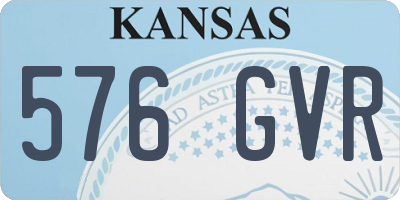 KS license plate 576GVR