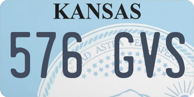KS license plate 576GVS