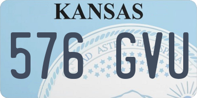 KS license plate 576GVU