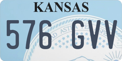 KS license plate 576GVV