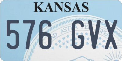 KS license plate 576GVX