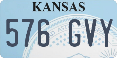 KS license plate 576GVY