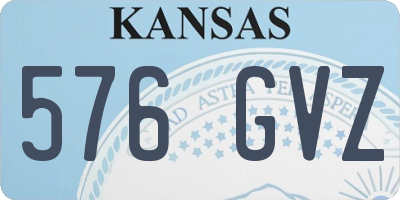 KS license plate 576GVZ
