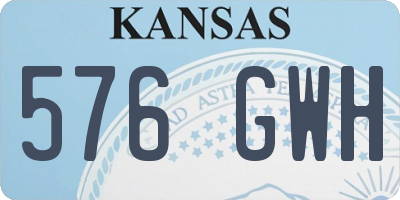 KS license plate 576GWH