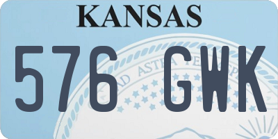 KS license plate 576GWK