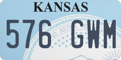 KS license plate 576GWM