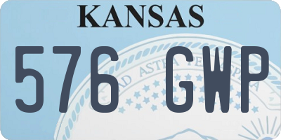 KS license plate 576GWP