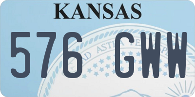 KS license plate 576GWW