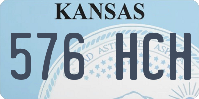 KS license plate 576HCH