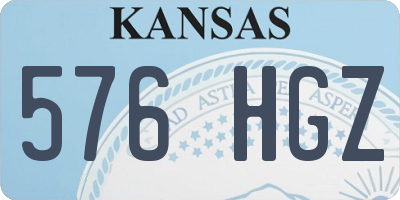 KS license plate 576HGZ