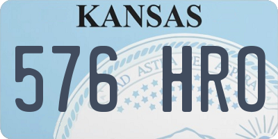 KS license plate 576HRO