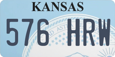 KS license plate 576HRW