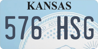 KS license plate 576HSG