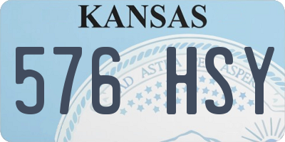 KS license plate 576HSY