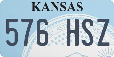 KS license plate 576HSZ