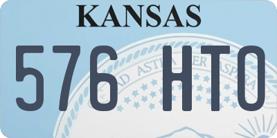 KS license plate 576HTO