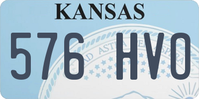 KS license plate 576HVO