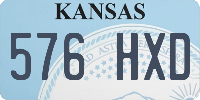 KS license plate 576HXD