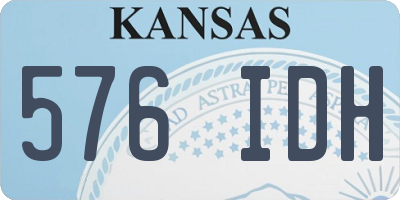 KS license plate 576IDH