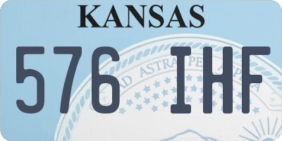 KS license plate 576IHF