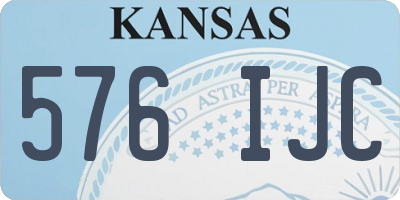 KS license plate 576IJC