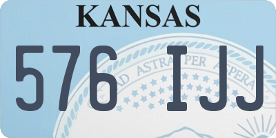 KS license plate 576IJJ