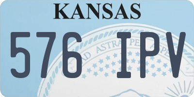 KS license plate 576IPV
