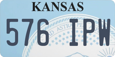 KS license plate 576IPW