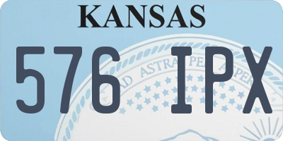 KS license plate 576IPX