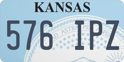 KS license plate 576IPZ
