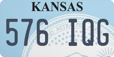 KS license plate 576IQG