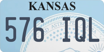 KS license plate 576IQL