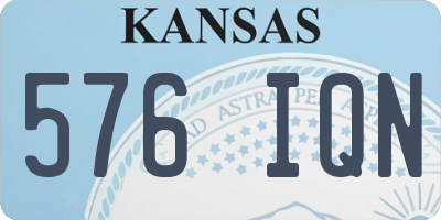 KS license plate 576IQN