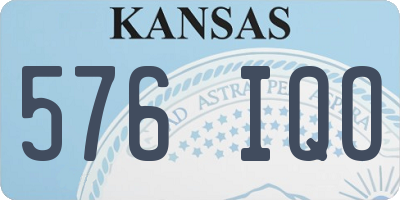 KS license plate 576IQO