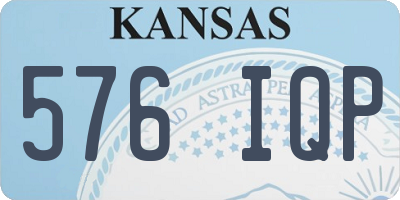 KS license plate 576IQP