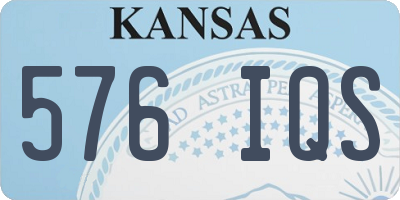 KS license plate 576IQS