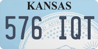 KS license plate 576IQT