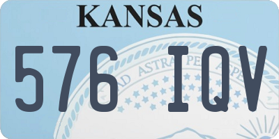 KS license plate 576IQV
