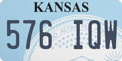 KS license plate 576IQW