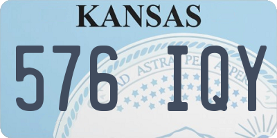 KS license plate 576IQY