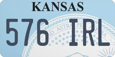 KS license plate 576IRL