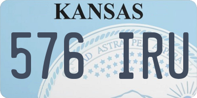 KS license plate 576IRU