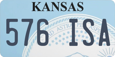 KS license plate 576ISA