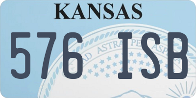 KS license plate 576ISB