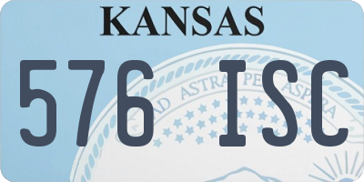 KS license plate 576ISC