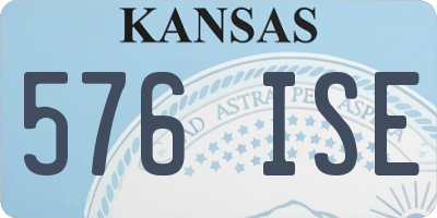 KS license plate 576ISE