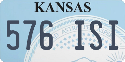KS license plate 576ISI