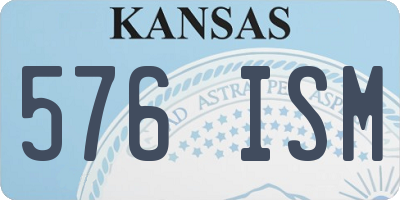 KS license plate 576ISM