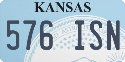 KS license plate 576ISN