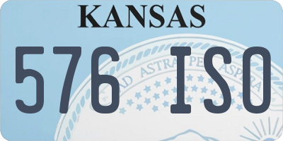 KS license plate 576ISO